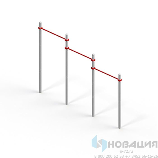 Турник тройной №1, h 2150 мм