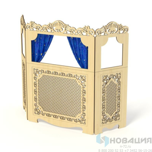 Ширма театральная резная для актового зала